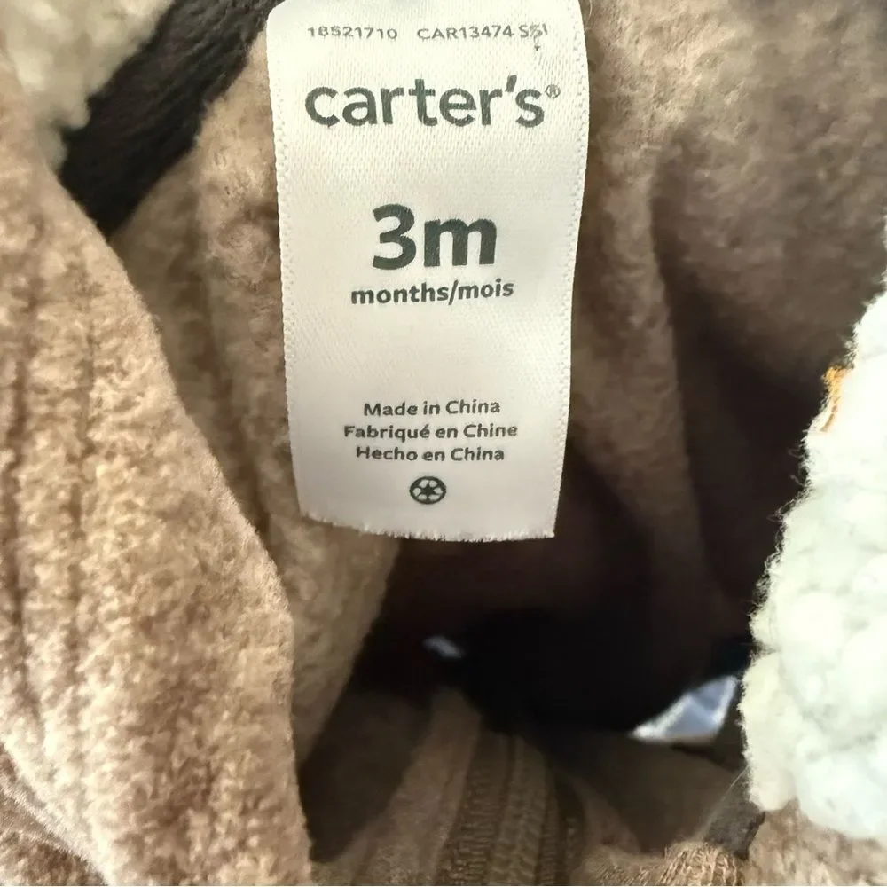 Carter's Brown‎ Baby Hoodie and Pants Set